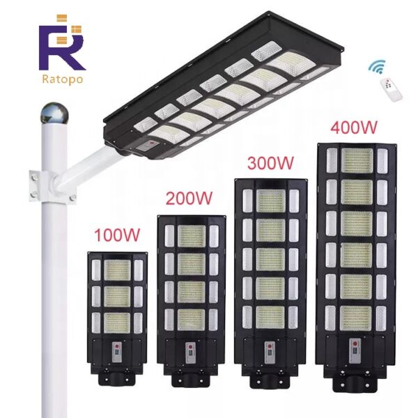 Ip65 Waterproof Streetlight 100w-400w Integrated All- In- One Outdoor Solar Led Street Light